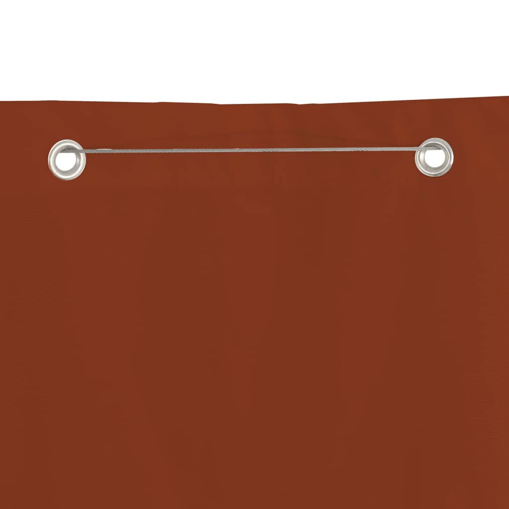 Pantalla de balcón Vidaxl 80x240 cm Oxford Fabric Terracotta -Coled
