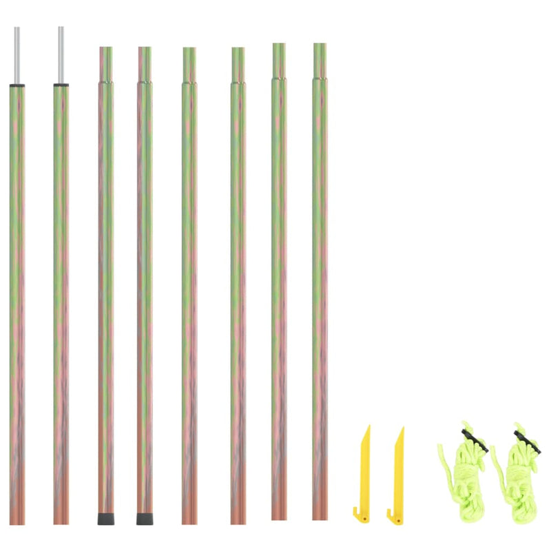 Vidaxl Pictos de atardecer 2 st 200 cm de acero galvanizado