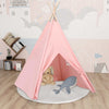 Tienda tipi infantil VidaXL con bolsa 120x120x150 cm rosa piel de melocotón