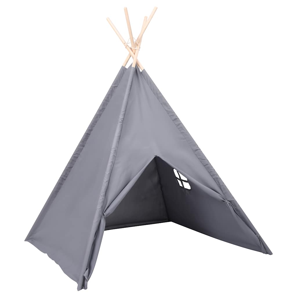 Tienda tipi infantil VidaXL con bolsa 120x120x150 cm gris piel de melocotón