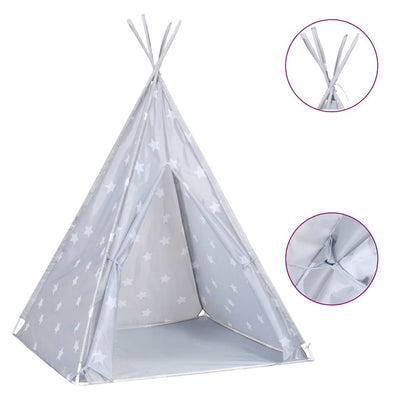 Tienda tipi infantil Vidaxx con bolsa 115x115x160 cm poliéster gris