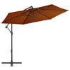 Parasol flotante de Vidaxl con poste de aluminio 300 cm de terracota