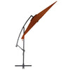 Parasol flotante de Vidaxl con poste de aluminio 300 cm de terracota