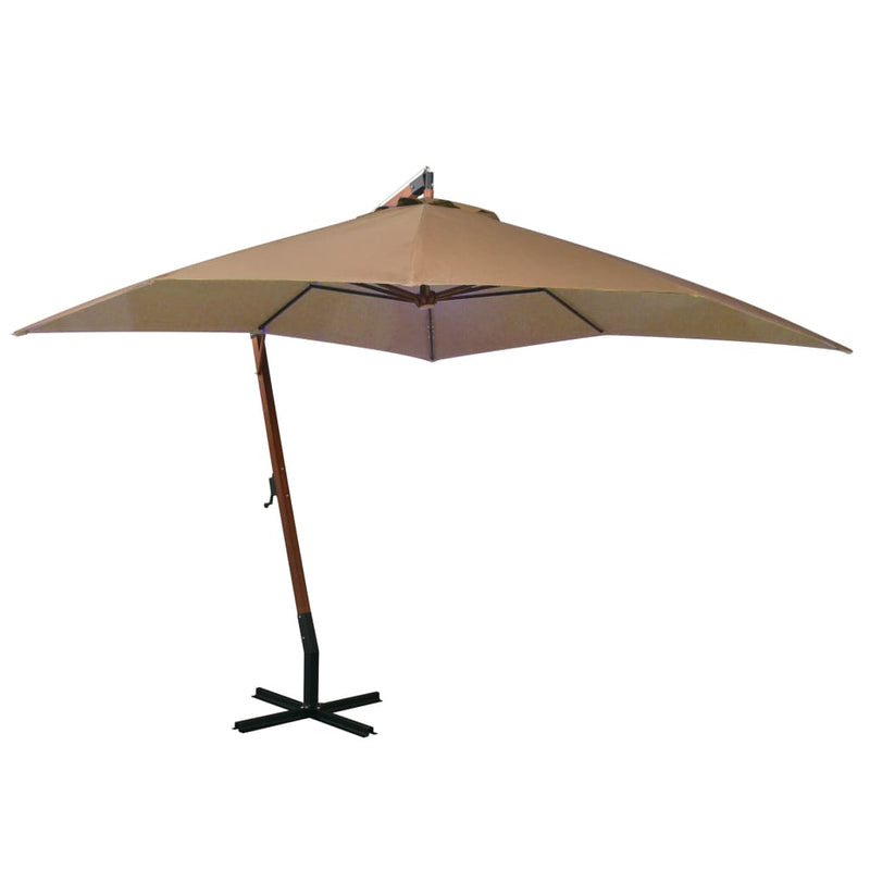 Parasol flotante de Vidaxl con polo 3x3 m sólido tope
