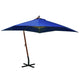 Vidaxl Parasolo galleggiante con polo 3x3 m pino solido -wood blu blu