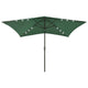 Vidaxl Parasol con LED e palo in acciaio 2x3 m verde