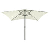 Vidaxl Parasol con LED e polo in acciaio 2x3 m sabbia