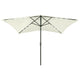 Vidaxl Parasol con LED e polo in acciaio 2x3 m sabbia
