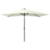 Vidaxl Parasol con LED e polo in acciaio 2x3 m sabbia