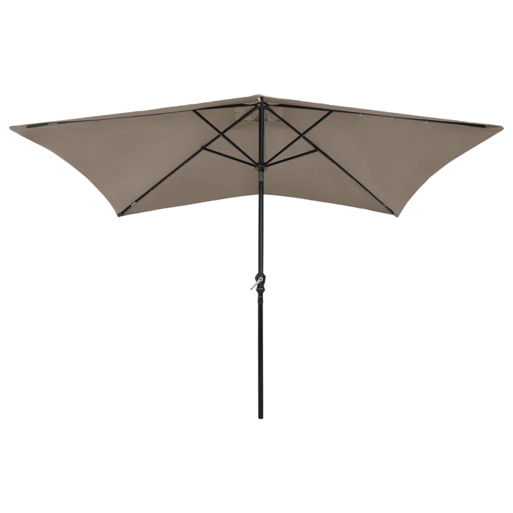Parasol Vidaxl con LED y polo de acero 2x3 m Tope