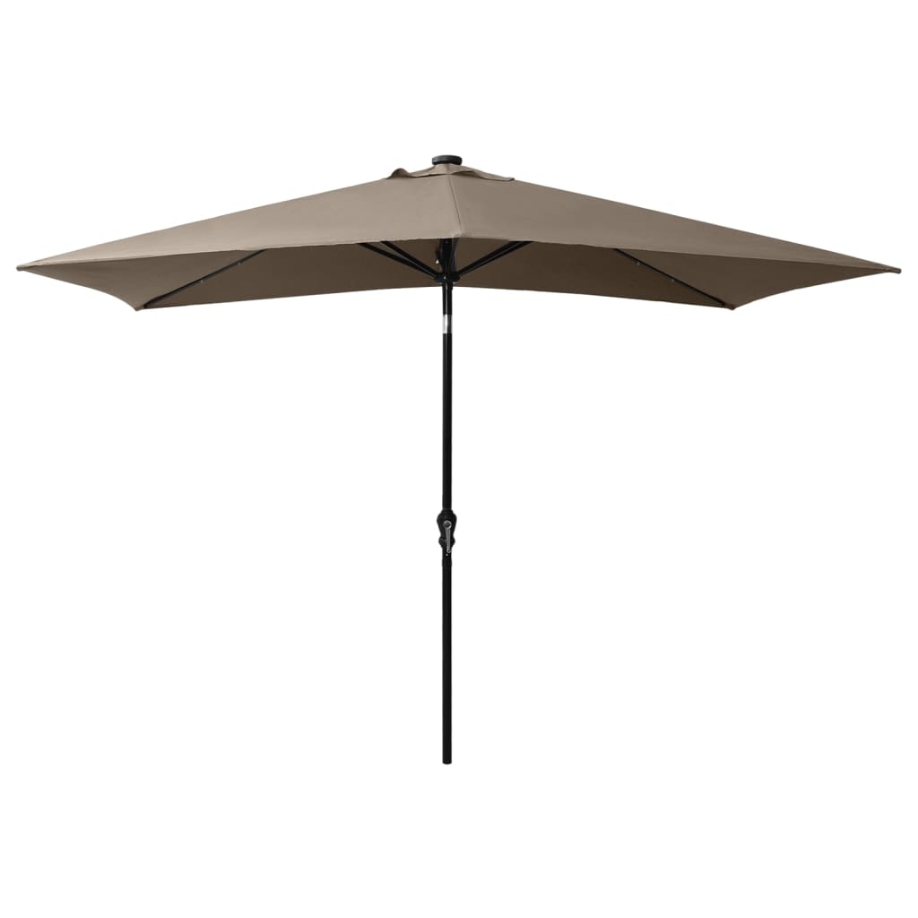 Parasol Vidaxl con LED y polo de acero 2x3 m Tope