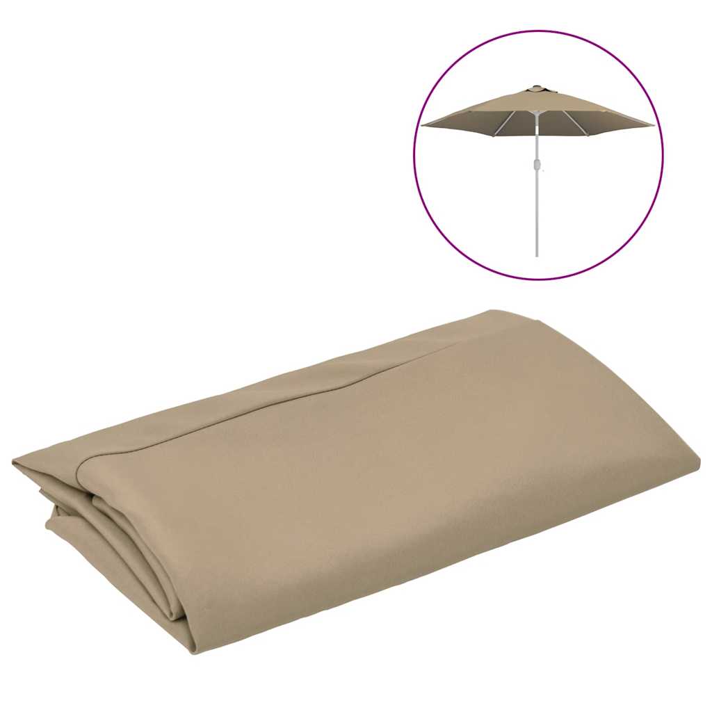 Panno sostitutivo Vidaxl per parasole 300 cm taupe