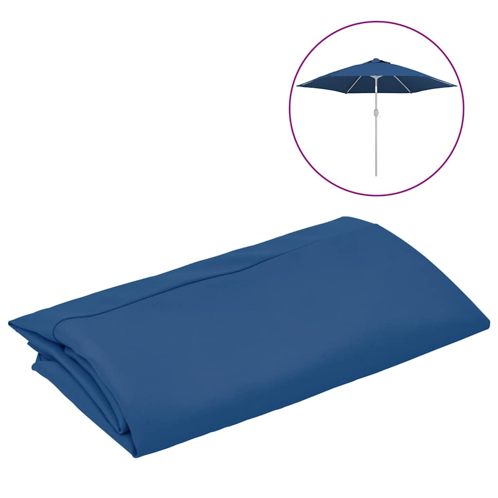 Panno sostitutivo Vidaxl per parasole 300 cm azzurro blu