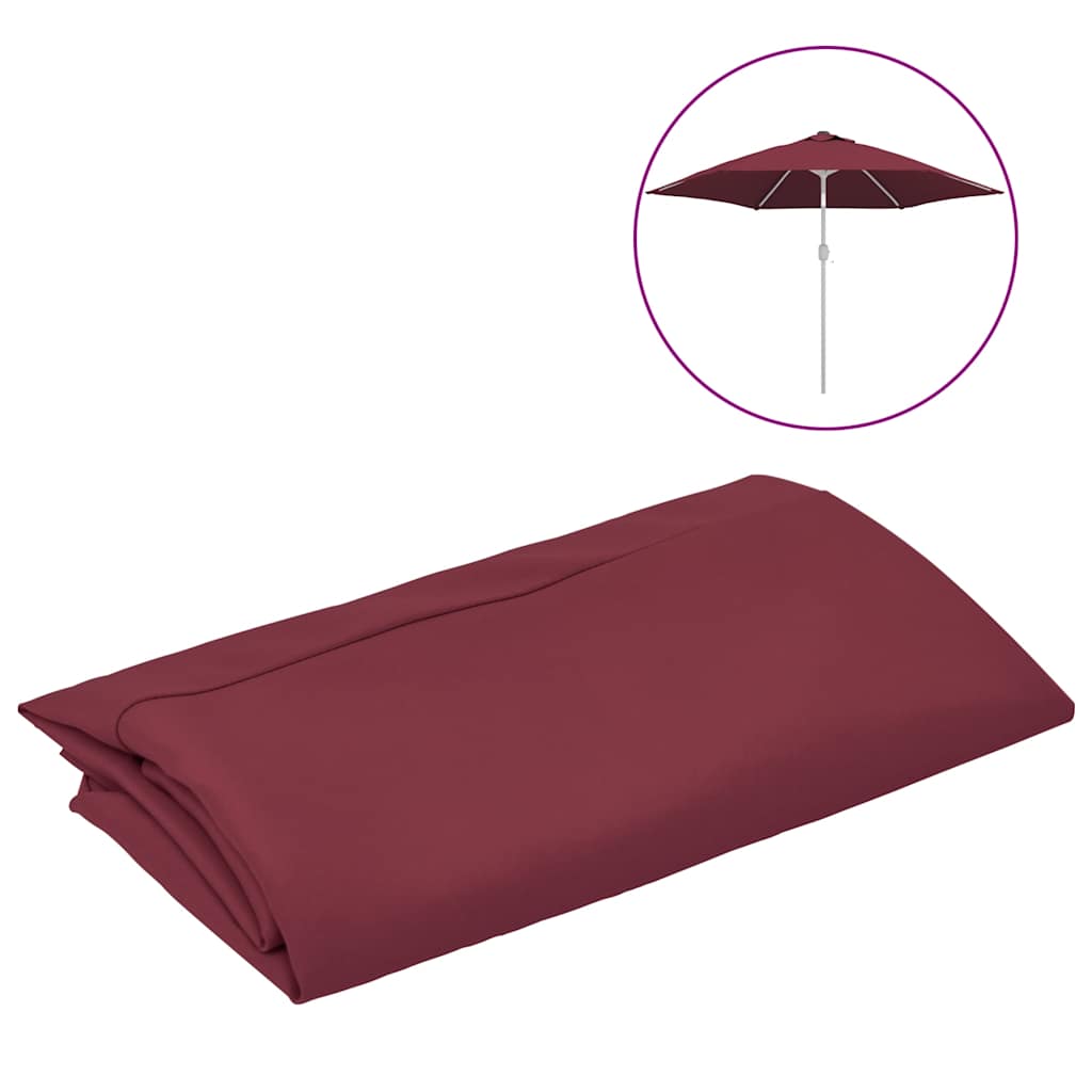 Tela de reemplazo de Vidaxl para Parasol 300 cm Borgoña rojo