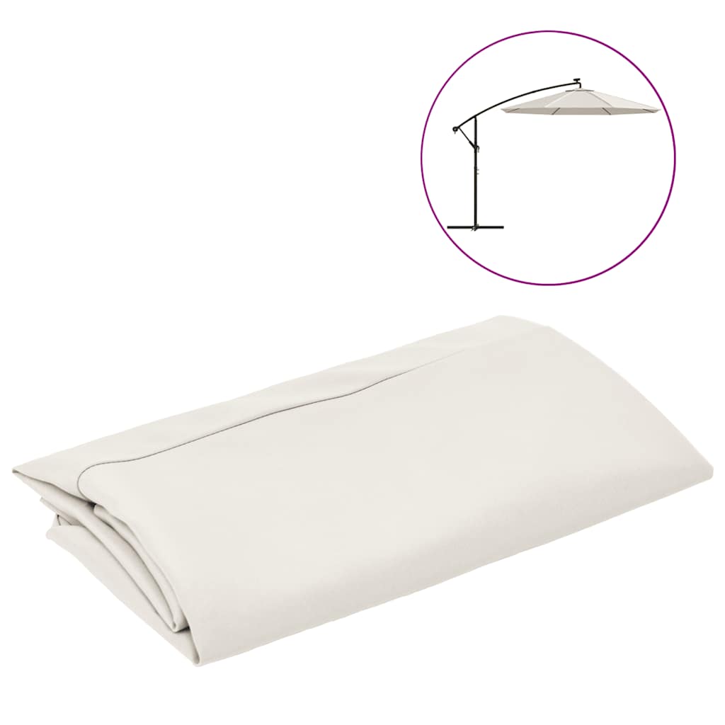 Panno sostitutivo Vidaxl per parasole galleggiante da 350 cm di sabbia bianca