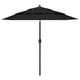 Vidaxl Parasol 3 capas con poste de aluminio 2.5 m negro