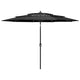 Vidaxl Parasol 3 capas con poste de aluminio 3 m de color antracita