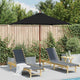 Parasol Vidaxl con poste de madera 150x200 cm negro