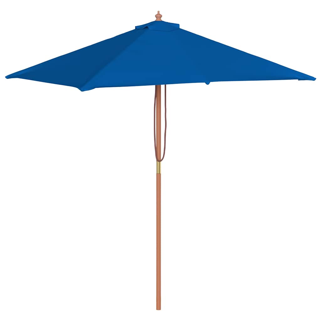 Parasol Vidaxl con poste de madera 150x200 cm azul