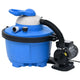 Pompa filtro a sabbia Vidaxl 200 W 25 L 385x620x432 mm blu e nero