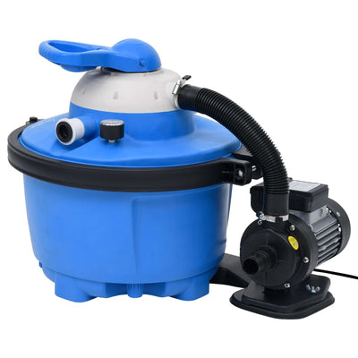 Pompa filtro a sabbia Vidaxl 200 W 25 L 385x620x432 mm blu e nero