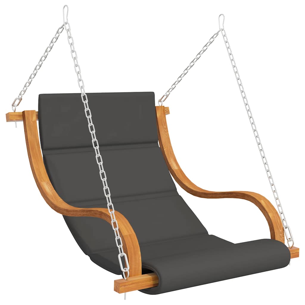 Mecedora VidaXL sin estructura mecedora con cojín de madera curvado