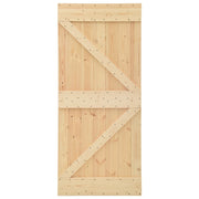 VidaXL Schuifdeur met beslag 100x210 cm massief grenenhout - afbeelding 3