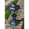 Lámparas de jardín Vidaxl 2 st de aluminio verde oscuro negro