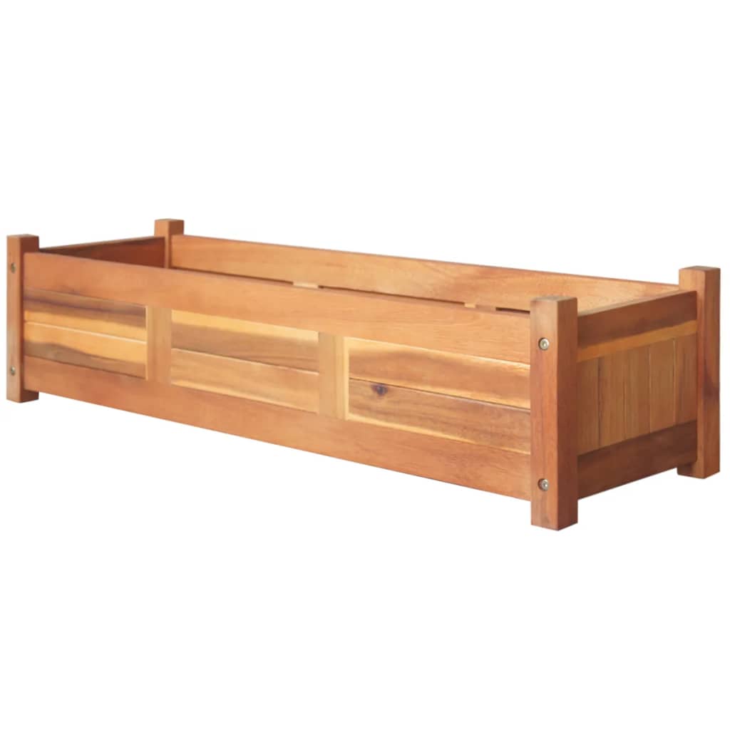 Vidaxl plantenbakken verhoogd 2 st 100x30x25 cm acaciahout
