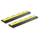 Vidaxl kabelbeschermer drempels 2 st 2 tunnels 101,5 cm rubber