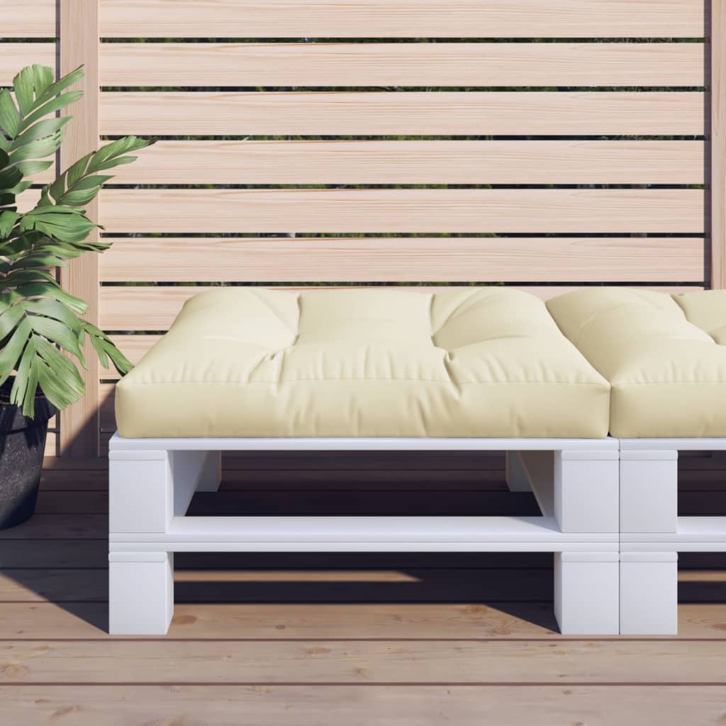 Cuscino Vidaxl pallet 80x80x12 cm tessuto creme