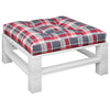 Cuscino Vidaxl pallet 80x80x12 cm Modello diamantato in tessuto rosso