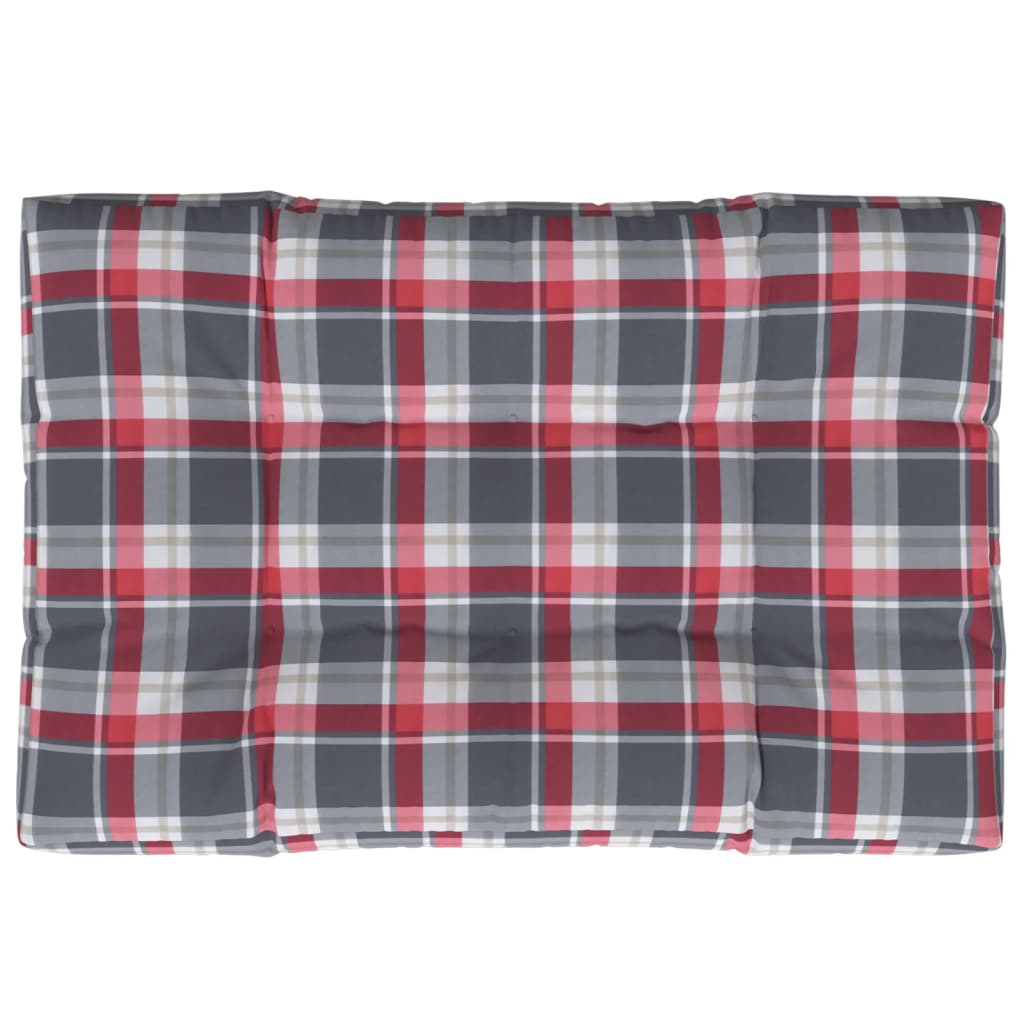 Cuscino Vidaxl pallet 120x80x12 cm Modello diamantato in tessuto rosso