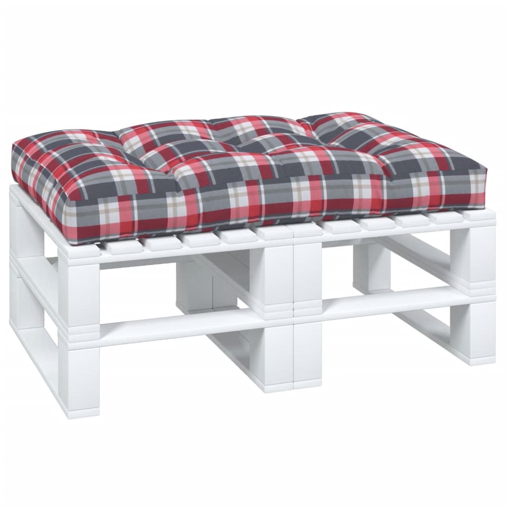 Cuscino Vidaxl pallet 120x80x12 cm Modello diamantato in tessuto rosso