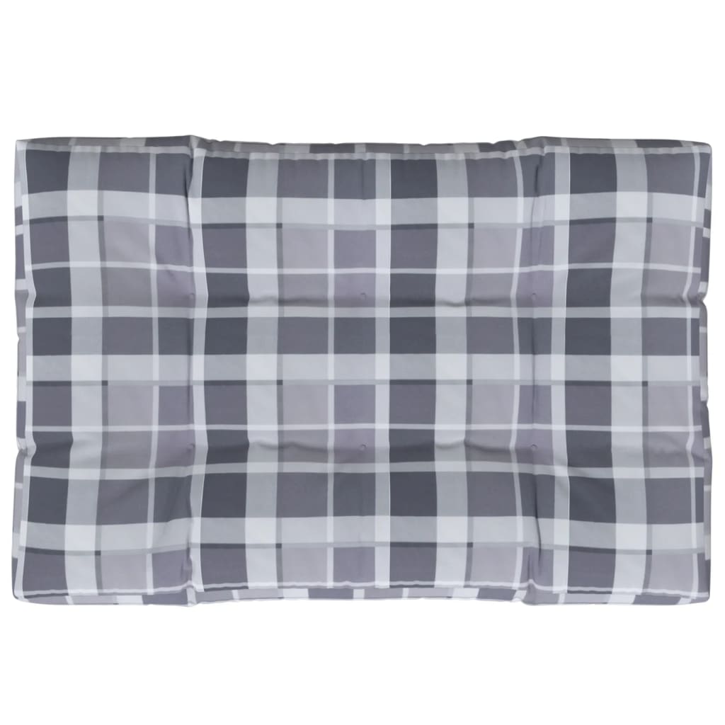 Cuscino Vidaxl pallet 120x80x12 cm Modello diamantato in tessuto grigio