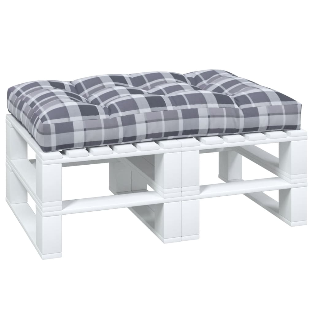 Cuscino Vidaxl pallet 120x80x12 cm Modello diamantato in tessuto grigio