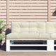 Vidaxl Pallet Cushion 120x40x12 cm tessuto crema