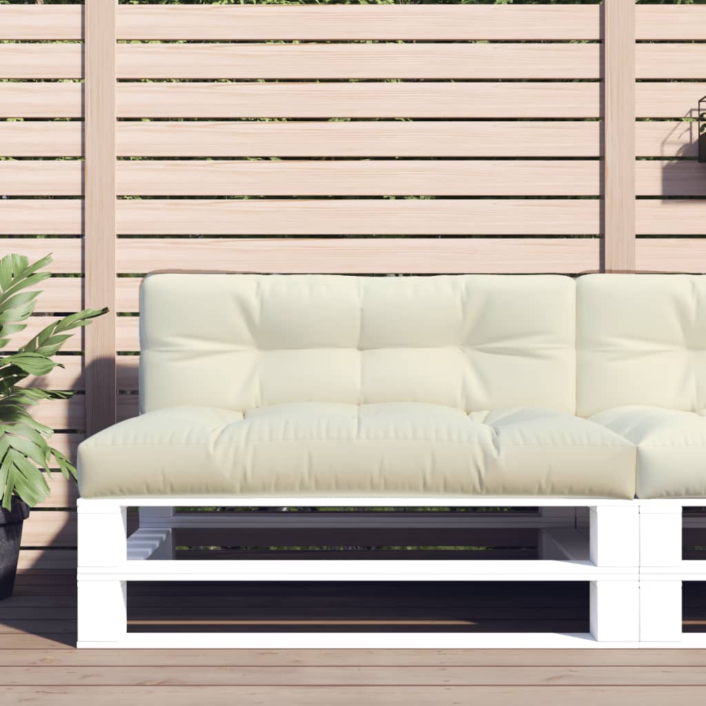 Vidaxl Pallet Cushion 120x40x12 CM Fabric crème -Coleed
