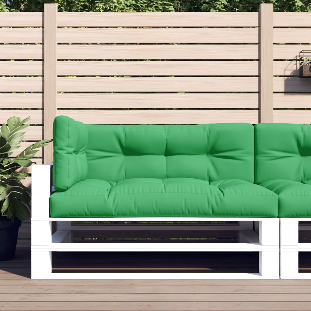 Cojines de paleta Vidaxl 3 st tela verde