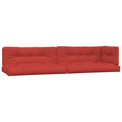 Cojines de paleta Vidaxl 5 st tela roja