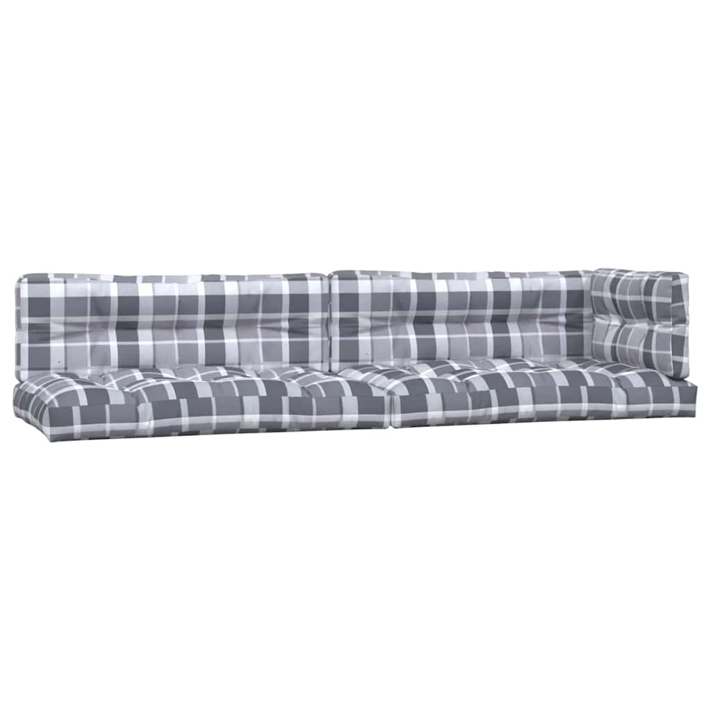 Vidaxl Cushions 5 st de tela Diamante Patrón de gris