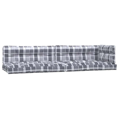 Cuscini da pallet vidaxl 5 st tessuto diamante grigio