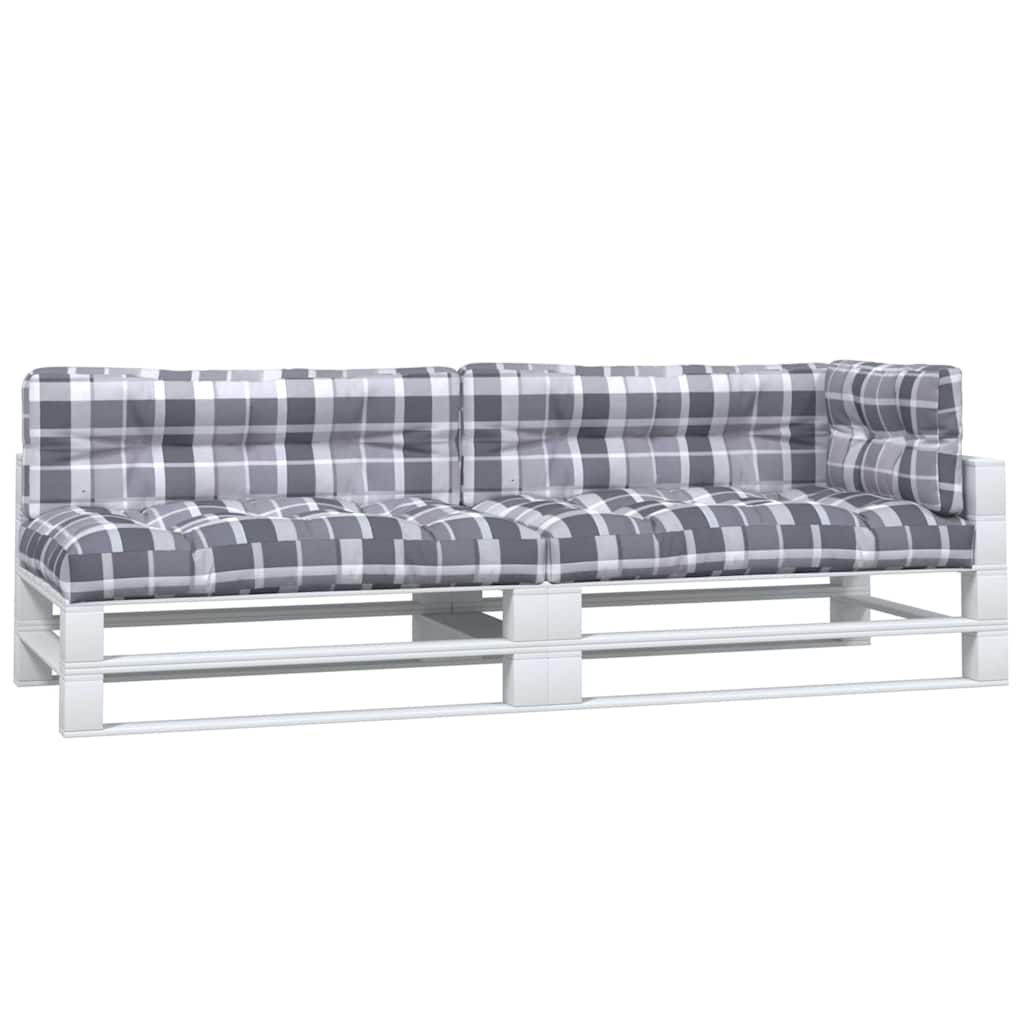 Vidaxl Cushions 5 st de tela Diamante Patrón de gris