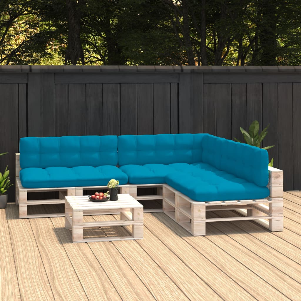 Vidaxl Bank Cushions Pallet 7 St Blue