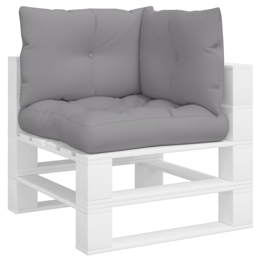 Cuscini per pallet VidaXL 3 pezzi in tessuto grigio
