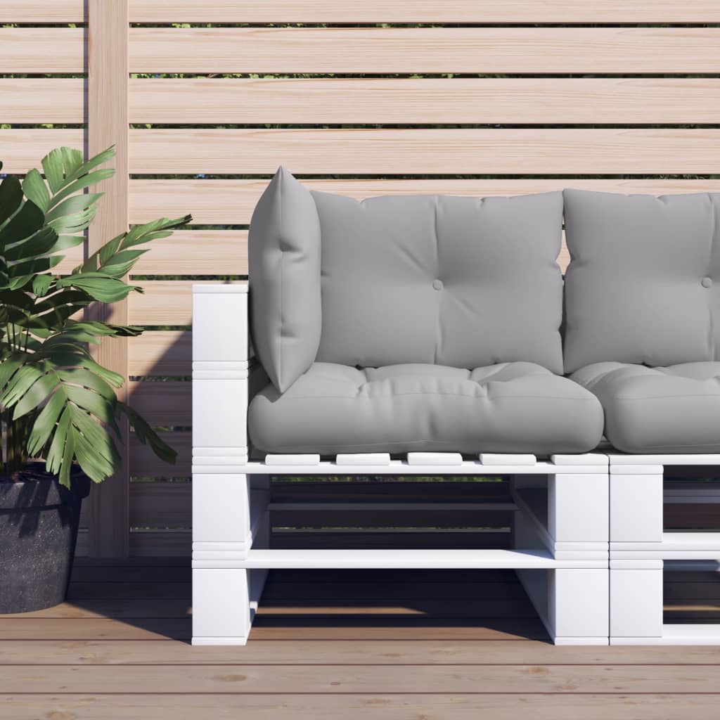 Cuscini per pallet VidaXL 3 pezzi in tessuto grigio