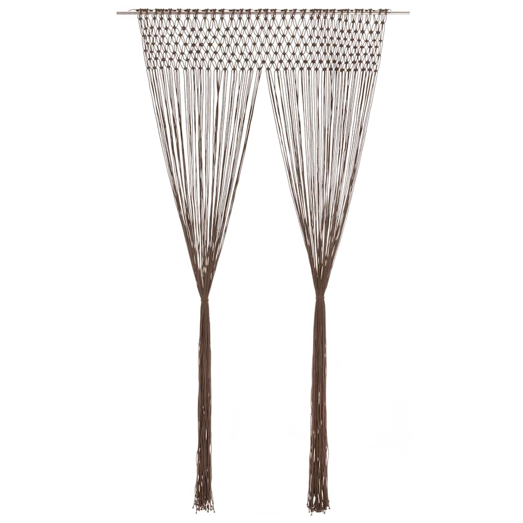 Cortina de Vidaxl Macramé 140x240 cm Topo de algodón