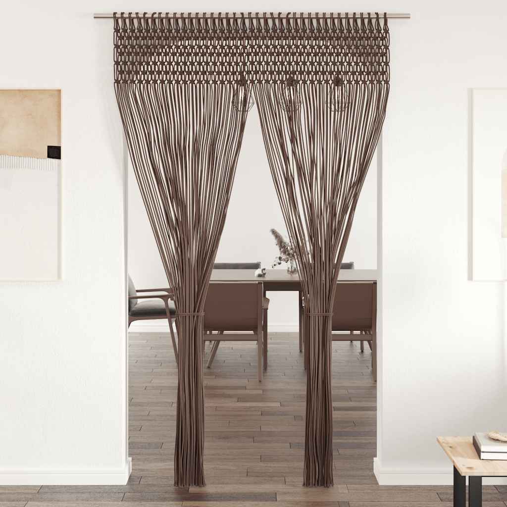 Cortina de Vidaxl Macramé 140x240 cm Topo de algodón