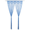 Vidaxl Curtain Macramé 140x240 cm blu cotone