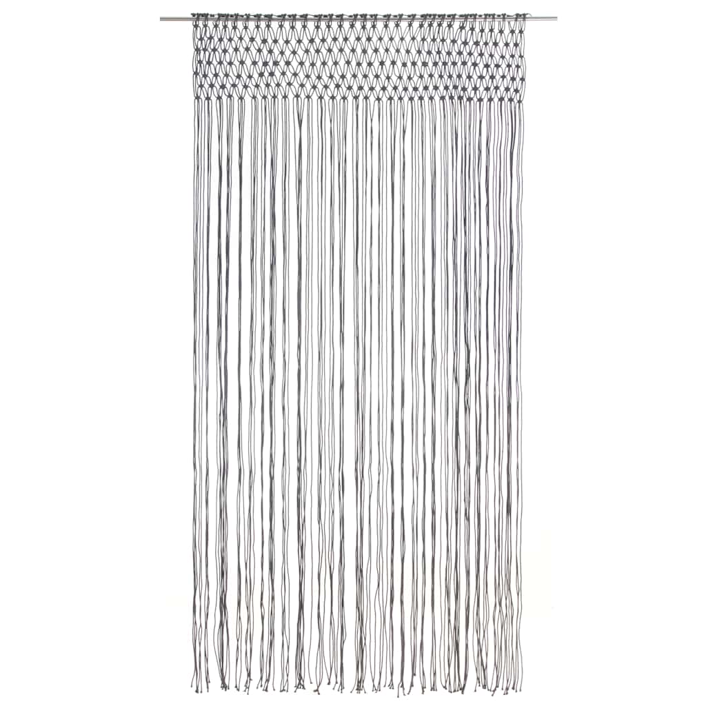 Vidaxl Curtain Macramé 140x240 cm Antracite di cotone
